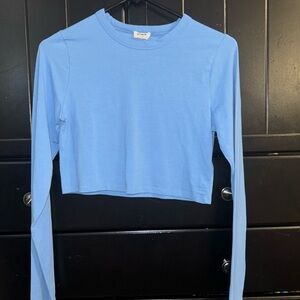 Blue Fitted Long Sleeve